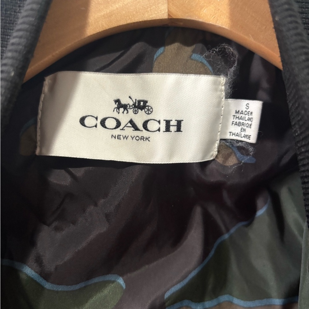 Coach Dark Blue Bomber Jacket - Picture 3 of 5
